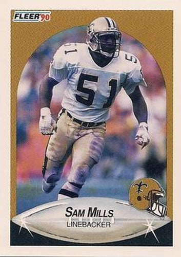 #194 Sam Mills - New Orleans Saints - 1990 Fleer Football