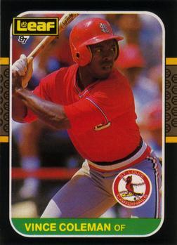 #194 Vince Coleman - St. Louis Cardinals - 1987 Leaf Baseball