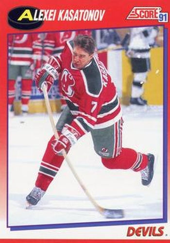 #194 Alexei Kasatonov - New Jersey Devils - 1991-92 Score Canadian Bilingual Hockey