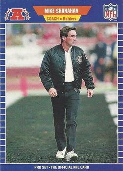 #194 Mike Shanahan - Los Angeles Raiders - 1989 Pro Set Football