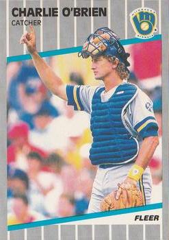 #194 Charlie O'Brien - Milwaukee Brewers - 1989 Fleer Baseball