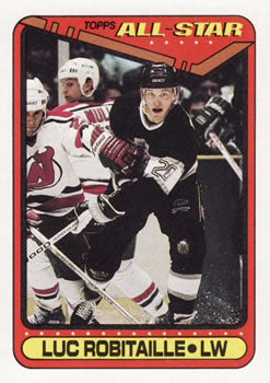 #194 Luc Robitaille - Los Angeles Kings - 1990-91 Topps Hockey