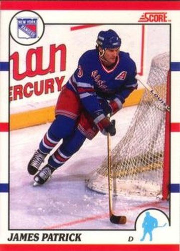 #194 James Patrick - New York Rangers - 1990-91 Score Canadian Hockey