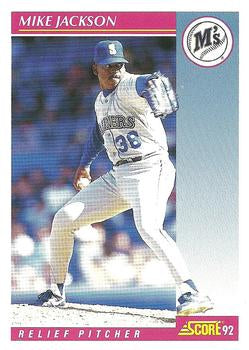 #194 Mike Jackson - Seattle Mariners - 1992 Score Baseball