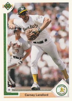 #194 Carney Lansford - Oakland Athletics - 1991 Upper Deck Baseball