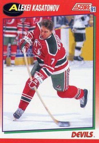 #194 Alexei Kasatonov - New Jersey Devils - 1991-92 Score Canadian Hockey