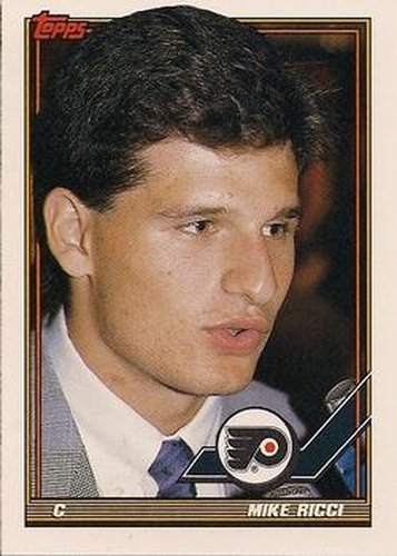 #194 Mike Ricci - Philadelphia Flyers - 1991-92 Topps Hockey