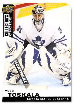 #195 Vesa Toskala - Toronto Maple Leafs - 2008-09 Collector's Choice Hockey