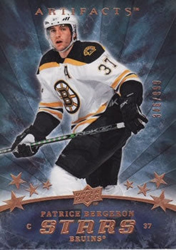 #195 Patrice Bergeron - Boston Bruins - 2008-09 Upper Deck Artifacts Hockey