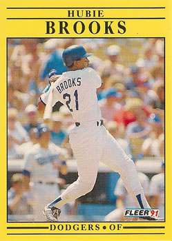 #195 Hubie Brooks - Los Angeles Dodgers - 1991 Fleer Baseball