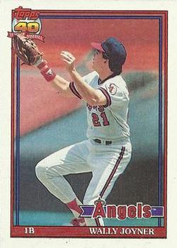 #195 Wally Joyner - California Angels - 1991 Topps Baseball