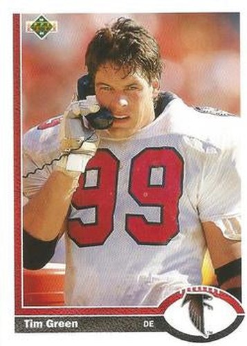 #195 Tim Green - Atlanta Falcons - 1991 Upper Deck Football