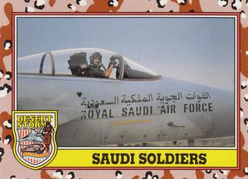 #195 Saudi Soldiers - 1991 Topps Desert Storm