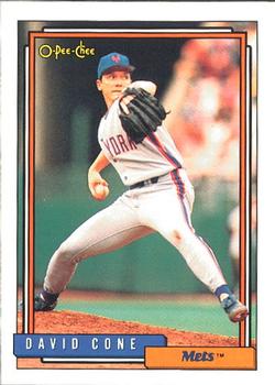 #195 David Cone - New York Mets - 1992 O-Pee-Chee Baseball