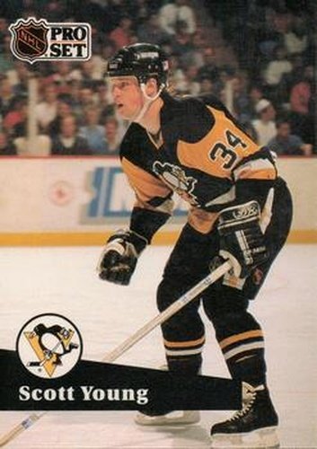 #195 Scott Young - 1991-92 Pro Set Hockey