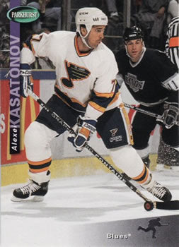 #195 Alexei Kasatonov - St. Louis Blues - 1994-95 Parkhurst Hockey