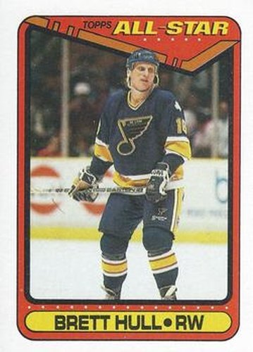 #195 Brett Hull - St. Louis Blues - 1990-91 Topps Hockey