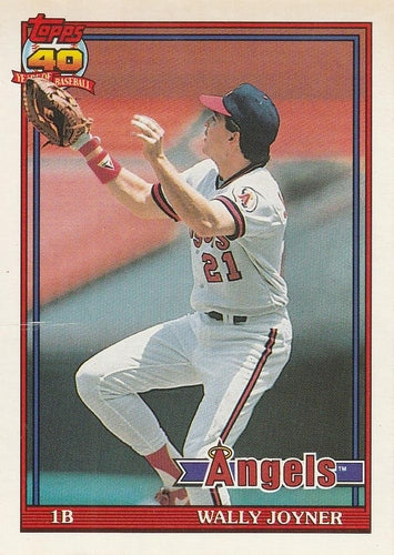 #195 Wally Joyner - California Angels - 1991 O-Pee-Chee Baseball