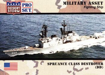 #195 Spruance Class Destroyer DD - 1991 Pro Set Desert Storm