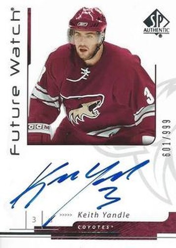 #195 Keith Yandle - Phoenix Coyotes - 2006-07 SP Authentic Hockey