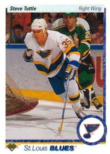 #195 Steve Tuttle - St. Louis Blues - 1990-91 Upper Deck Hockey