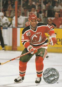 #195 Claude Vilgrain - New Jersey Devils - 1991-92 Pro Set Platinum Hockey