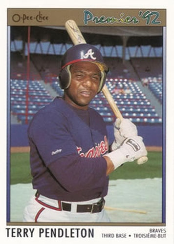 #195 Terry Pendleton - Atlanta Braves - 1992 O-Pee-Chee Premier Baseball