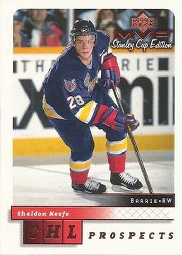 #195 Sheldon Keefe - Barrie Colts - 1999-00 Upper Deck MVP Stanley Cup Edition Hockey