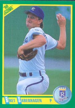 #195 Bret Saberhagen - Kansas City Royals - 1990 Score Baseball