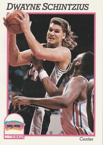 #195 Dwayne Schintzius - San Antonio Spurs - 1991-92 Hoops Basketball