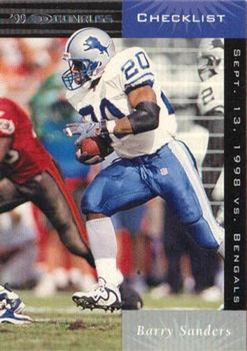 #195 Barry Sanders - Detroit Lions - 1999 Donruss Football