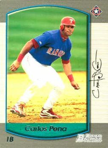 #195 Carlos Pena - Texas Rangers - 2000 Bowman Baseball