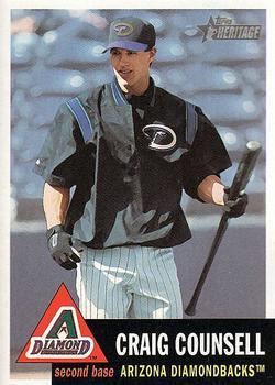 #195 Craig Counsell - Arizona Diamondbacks - 2002 Topps Heritage Baseball
