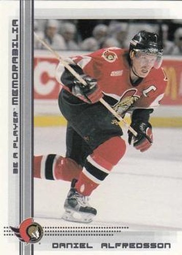 #195 Daniel Alfredsson - Ottawa Senators - 2000-01 Be a Player Memorabilia Hockey