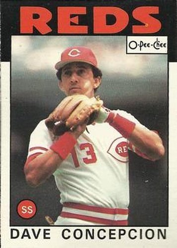 #195 Dave Concepcion - Cincinnati Reds - 1986 O-Pee-Chee Baseball