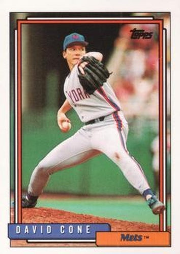 #195 David Cone - New York Mets - 1992 Topps Baseball