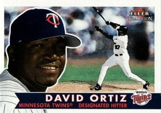 #195 David Ortiz - Minnesota Twins - 2001 Fleer Tradition Baseball