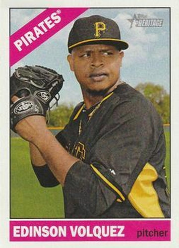 #195 Edinson Volquez - Pittsburgh Pirates - 2015 Topps Heritage Baseball