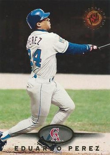 #195 Eduardo Perez - California Angels - 1995 Stadium Club Baseball