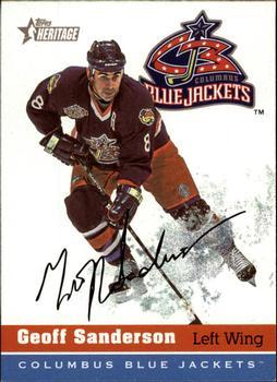 #195 Geoff Sanderson - Columbus Blue Jackets - 2000-01 Topps Heritage Hockey