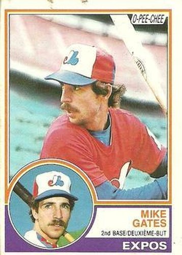 #195 Mike Gates - Montreal Expos - 1983 O-Pee-Chee Baseball