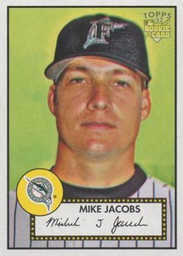 #195 Mike Jacobs - Florida Marlins - 2006 Topps 1952 Edition Baseball