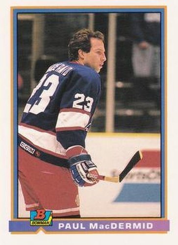 #195 Paul MacDermid - Winnipeg Jets - 1991-92 Bowman Hockey