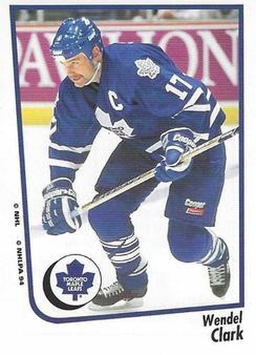 #195 Wendel Clark - Toronto Maple Leafs - 1994-95 Panini Hockey Stickers