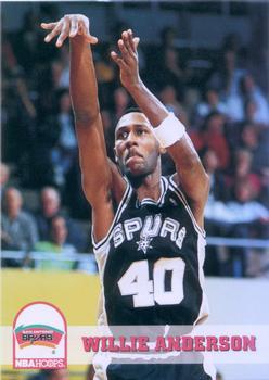 #195 Willie Anderson - San Antonio Spurs - 1993-94 Hoops Basketball