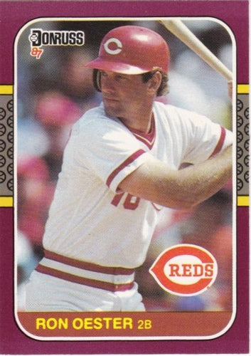 #195 Ron Oester - Cincinnati Reds - 1987 Donruss Opening Day Baseball