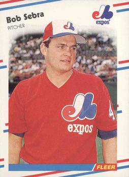 #195 Bob Sebra - Montreal Expos - 1988 Fleer Baseball
