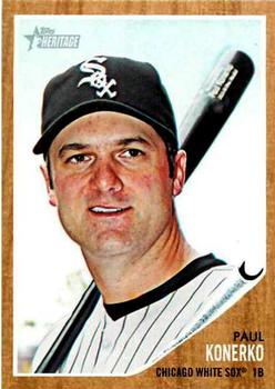 #195 Paul Konerko - Chicago White Sox - 2011 Topps Heritage Baseball