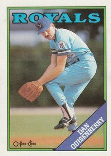 #195 Dan Quisenberry - Kansas City Royals - 1988 O-Pee-Chee Baseball
