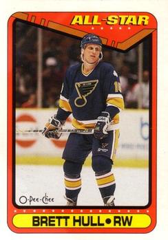 #195 Brett Hull - St. Louis Blues - 1990-91 O-Pee-Chee Hockey